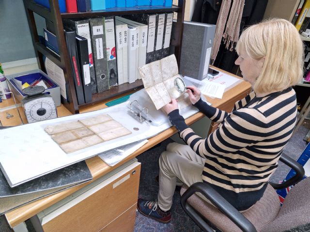 Gill Patterson working on the project Gill Patterson working on the project
